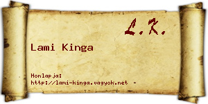 Lami Kinga névjegykártya